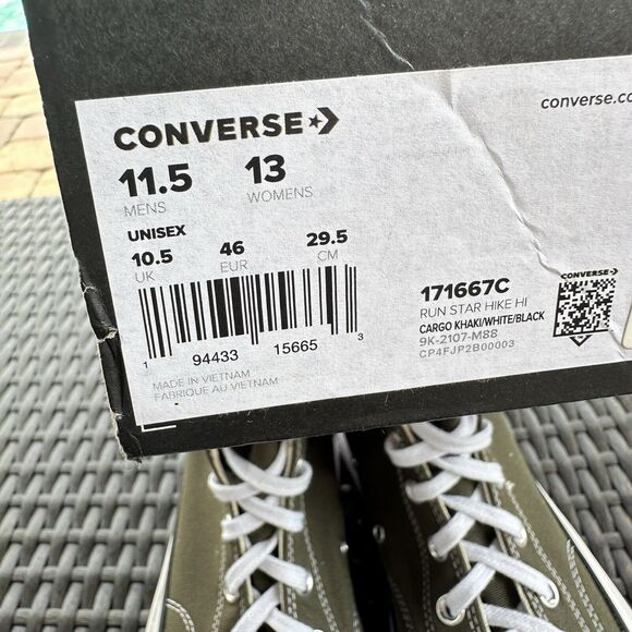 Converse Run Star Hike High Cargo Khaki Men\'s Shoes 171667C Size 11.5 main image 9